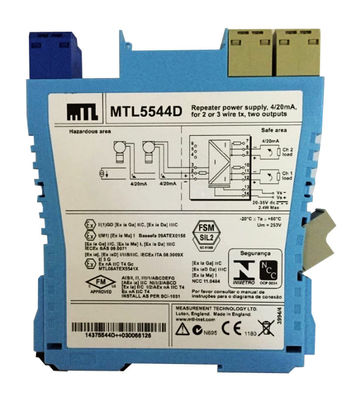 MTL5544D إمدادات الطاقة المتكررة أدوات MTL 4/20ma لثنائي أو ثلاثة أجهزة إرسال سلكية مخرجين