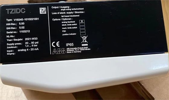 V18345-1010221001 ABB موقف الصمام TZIDC الكهربائية الهوائية V18345
