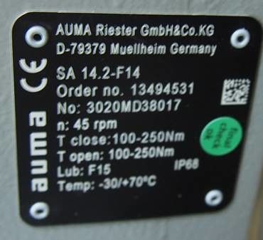 SAR 14.2-F14 AUMA SAR 07.2    SAR 14.6 أجزاء محركات AUMA