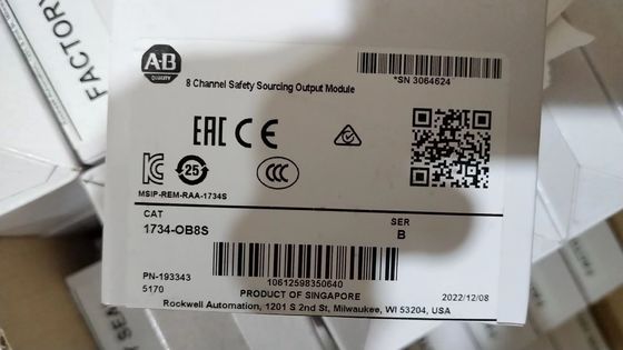 24VDC ألن برادلي 1734-OB8S نقطة I / O وحدة سلامة I / O ثمانية قنوات إخراج مصدر التيار