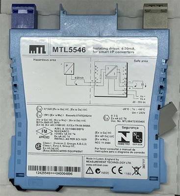 MTL5546 MTL محرك العزل لجهاز تحديد وضع الصمامات HART® 420mA مع الكشف عن خطأ الخط