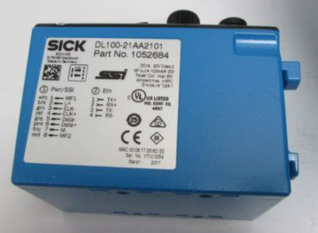 مستشعر المسافة الليزرية SICK Dx100 DL100-21AA2101 6 أرقام 5 × 7 عرض مصفوفة نقطة، LEDs