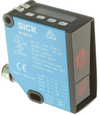أجهزة استشعار المسافة الليزرية SICK DT20 Hi DT20-P244B 24.3 ملم x 72.4 ملم x 54.1 ملم