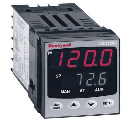 هونيول DC120L-1-0-0-0-1-0-0 تحكم الحد الحراري، مدخل عالمي، 1/16-DIN، مخرج رلاي