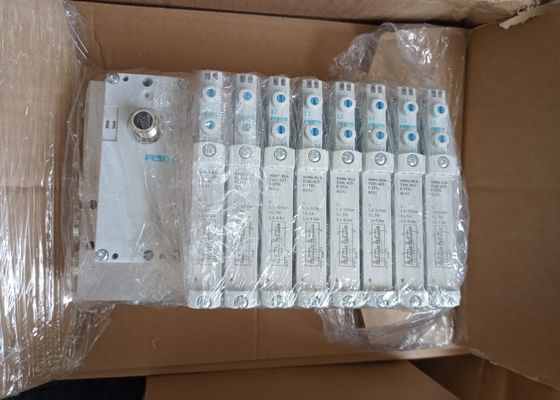 فستو الصمام مجموعة التوزيع VTUG مع وصلة متعددة الدبابيس أو اتصال الحقل VTUG-14-VRPT-B1T-Q12B-UB-Q6SU-24K+TTSC