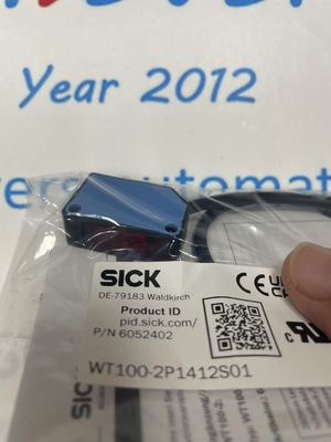 SICK WT100-2P1412S01 أجهزة استشعار كهربائية ضوئية مستشعرات دقيقة مع نطاق الاستشعار من 0 إلى 40 متر ويمكن إعادة إنتاجها ≤ 2 ٪