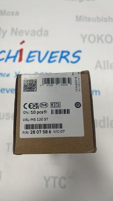 فينيكس VAL-MS 120 ST نوع 2 مكبس حماية التمديدات الدوائر المفتوحة الجهد -21 إلى -24 Vdc الطول غير الخيطي خيار 0 مم