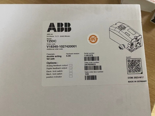 ABB V18345-1027420001 جهاز تحديد المواقع الكهربائي الهوائي مع شهادة ATEX
