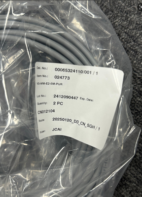 مجموعة أسلاك توصيل أنثى Pepperl+Fuchs V3-WM-E2-5M-PUR M12 ذات 3 سنون