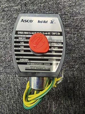 صمامات Asco EVMF8316G382V RedHat ذات الطاقة المنخفضة للصمامات الكهربائية للتطبيقات الصناعية