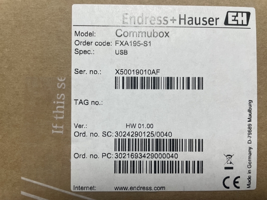 مودم Endress Hauser FXA195-S1 USB/HART مع واجهتي إيثرنت للتواصل السلس في ألمانيا